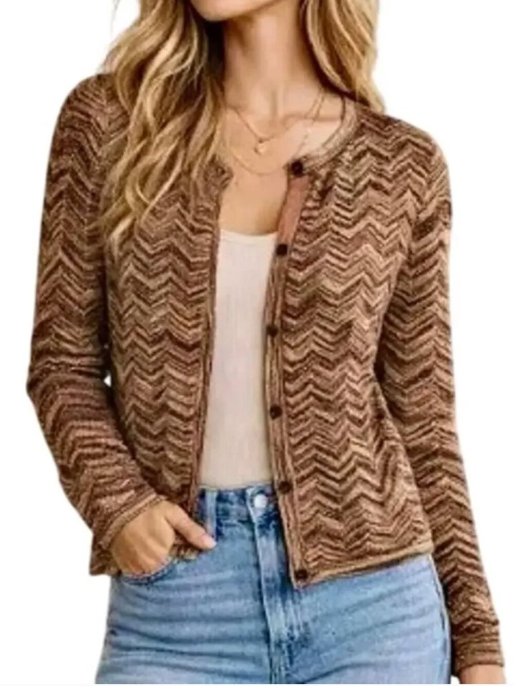 Missoni for Target Brown Metallic Cardigan